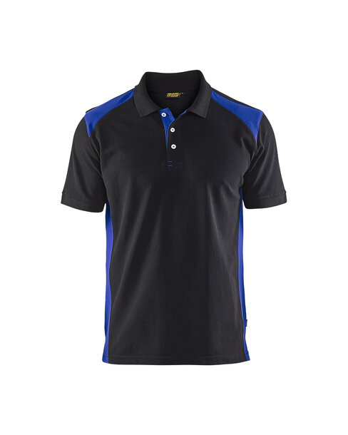 Polo Shirt Schwarz/Kornblau