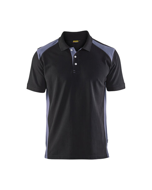 Polo Shirt Schwarz/Grau