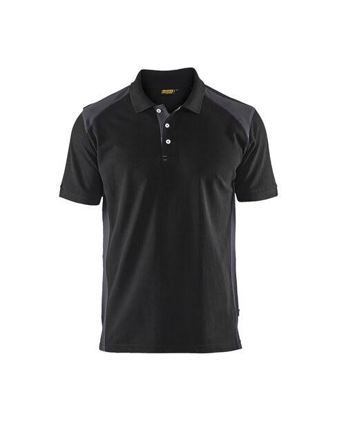 Polo Shirt Schwarz/Mittelgrau