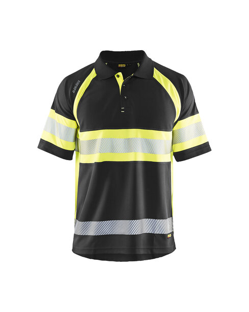 UV Polo Shirt High Vis Klasse 1 Schwarz/Gelb
