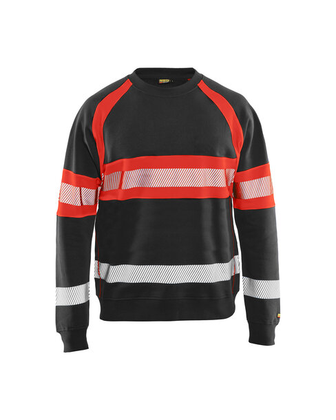 High Vis Sweater Schwarz/High Vis Rot