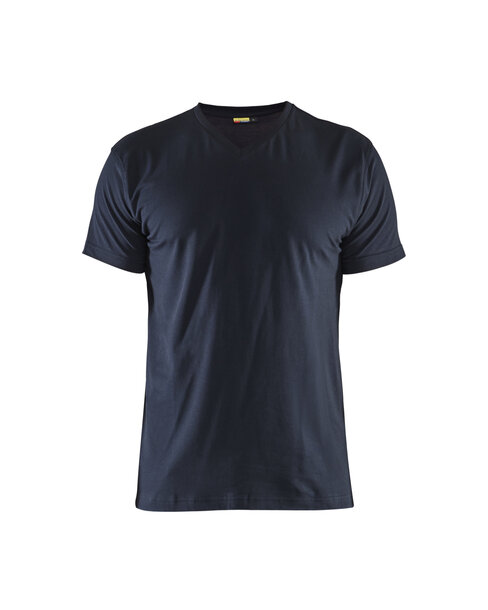 T-Shirt, V-Kragen Dunkel Marineblau