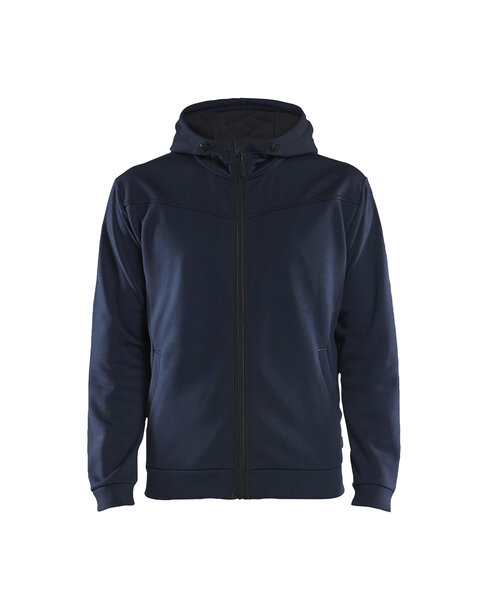 Hoodie mit Reißverschluss Dunkel Marineblau/Schwarz