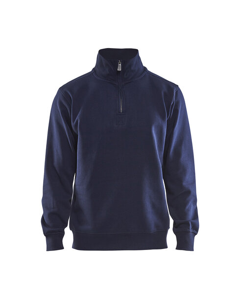Sweater mit Half-Zip Marineblau