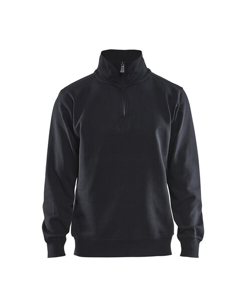 Sweater mit Half-Zip Schwarz