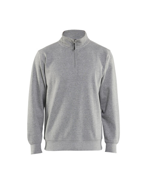 Sweater mit 1/2 ReissverschlussGrau Melange