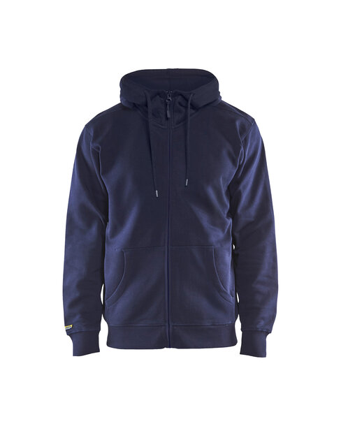 Sweatshirt mit Kapuze und Reißverschluss Marineblau