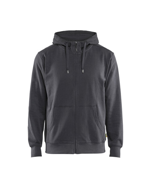 Kapuzenpulli mit ReißverschlussMittelgrau