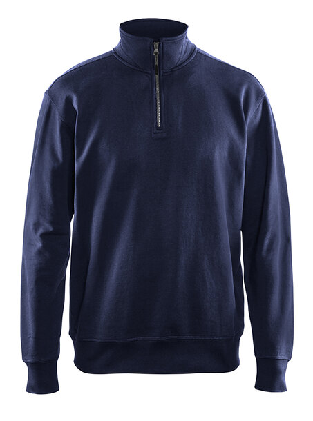 Sweatshirt mit Half-Zip Marineblau