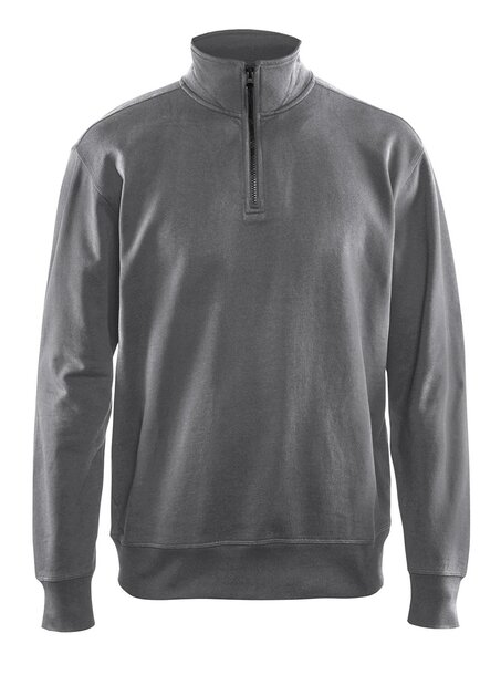 Sweatshirt mit Half-Zip Grau