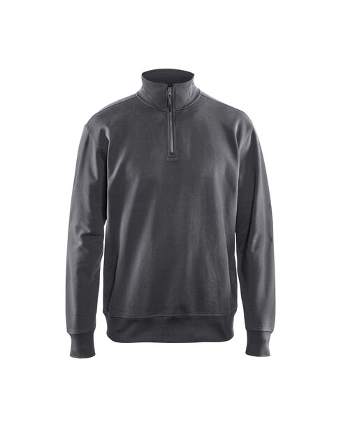 Sweatshirt mit Half-Zip Dunkelgrau