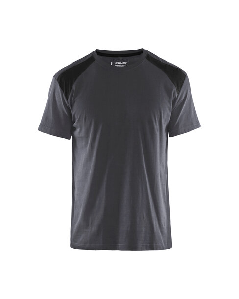 T-Shirt Mittelgrau/Schwarz