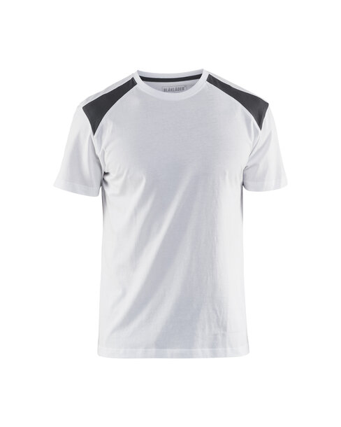 T-Shirt Weiß/Dunkelgrau