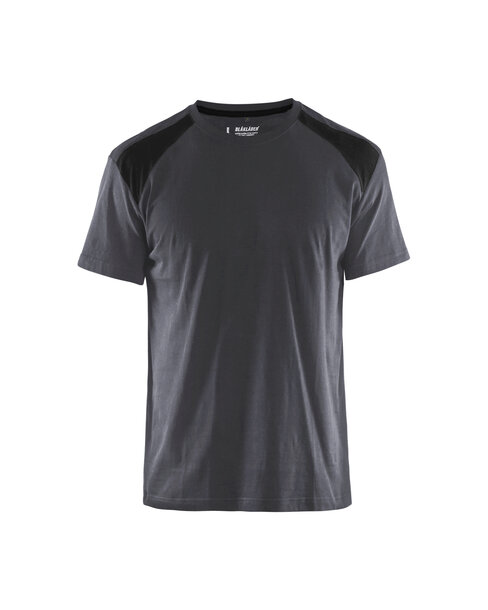 T-Shirt Mittelgrau/Schwarz