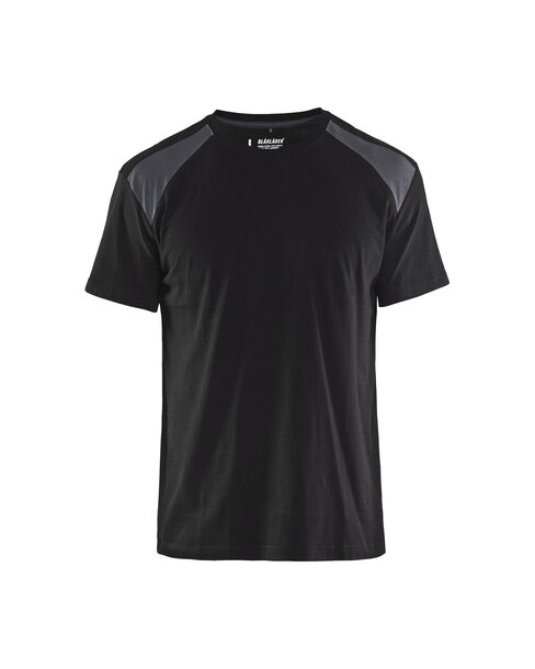 T-Shirt Schwarz/Mittelgrau