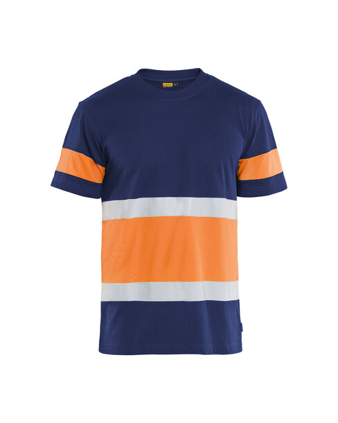 High Vis T-Shirt Marineblau/Orange