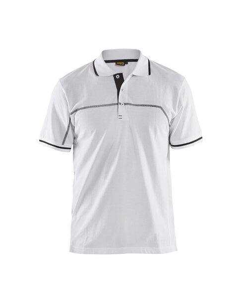 Polo Shirt Weiß/Dunkelgrau
