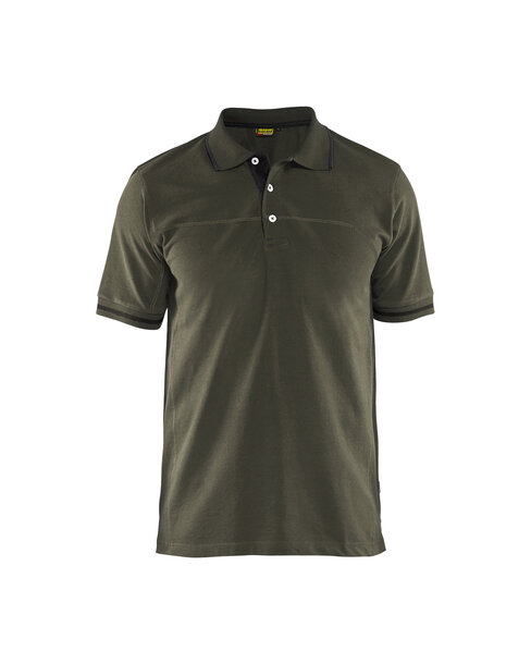Polo Shirt Dunkel Olivgrün/Schwarz
