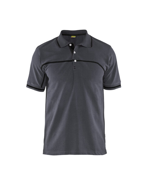 Polo Shirt Mittelgrau/Schwarz