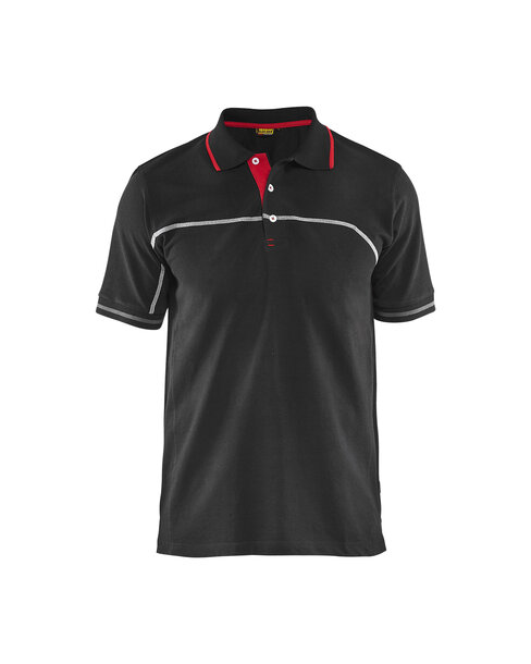Polo Shirt Schwarz/Rot