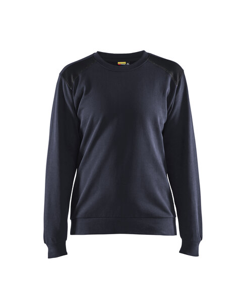 Damen Sweatshirt Dunkel Marineblau/Schwarz