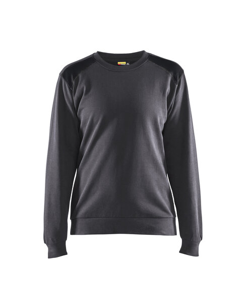 Damen Sweatshirt Mittelgrau/Schwarz