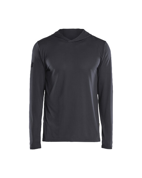 Funktions Hoodie mit UV-Schutz Mittelgrau