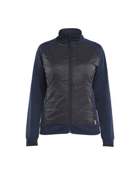 Damen Hybrid Sweater Dunkel Marineblau/Schwarz