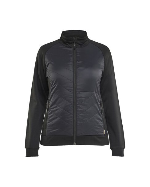 Damen Hybrid Sweater Schwarz/Dunkelgrau
