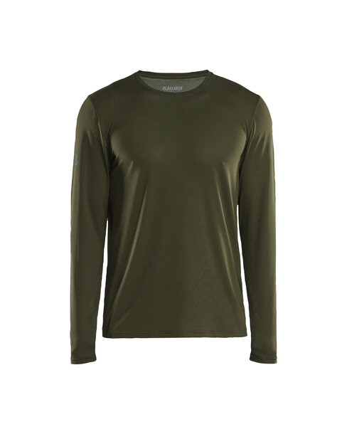 Funktions Langarmshirt mit UV-Schutz Waldgrün
