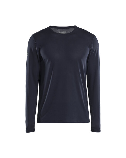Funktions Langarmshirt mit UV-Schutz Dunkel Marineblau
