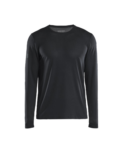Funktions Langarmshirt mit UV-Schutz Schwarz