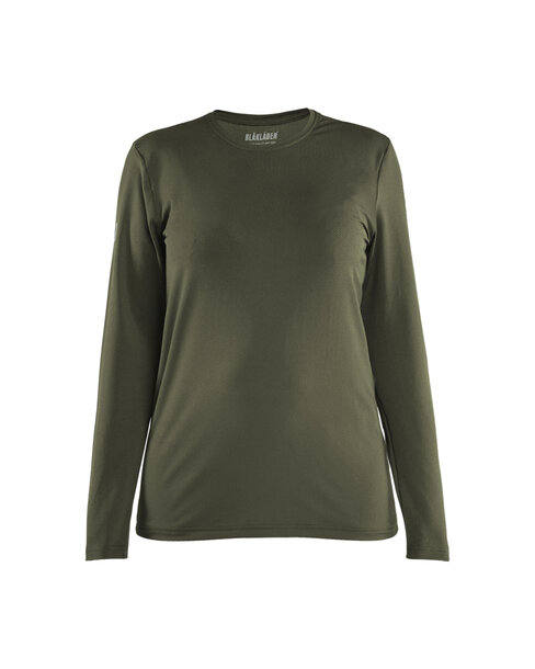 Damen Langarm Funktions T-Shirt mit UV-Schutz Waldgrün