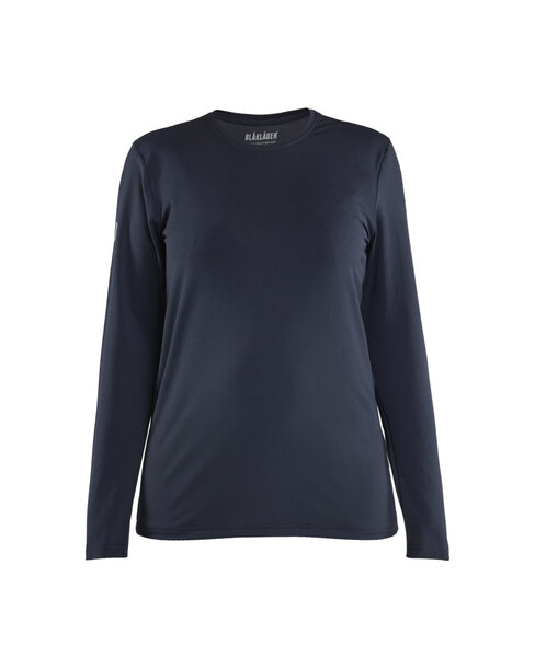 Damen Langarm Funktions T-Shirt mit UV-Schutz Dunkel Marineblau