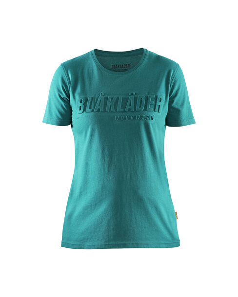 Damen T-Shirt 3D Aquamarin