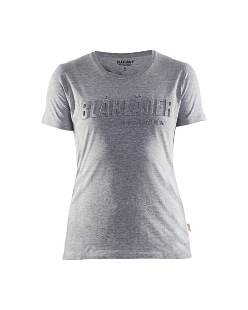 Damen T-Shirt 3D Grau Melange