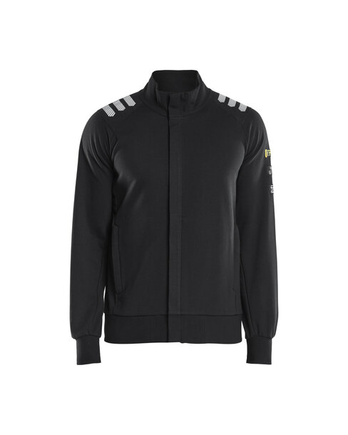 Flammschutz Sweatshirt mit Reißverschluss Schwarz