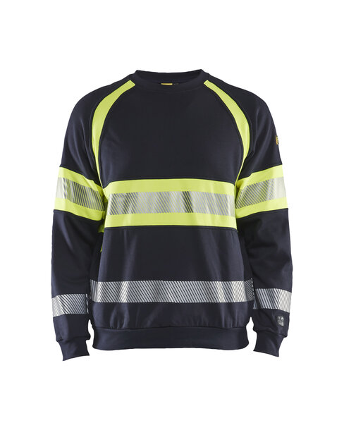 Multinorm Sweatshirt Marineblau/ High Vis Gelb