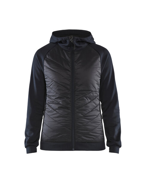 Damen Hybrid Sweater Dunkel Marineblau/Schwarz