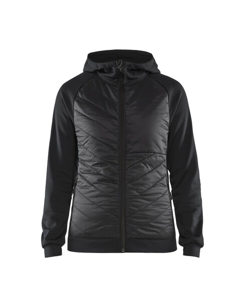 Damen Hybrid Sweater Schwarz/Dunkelgrau