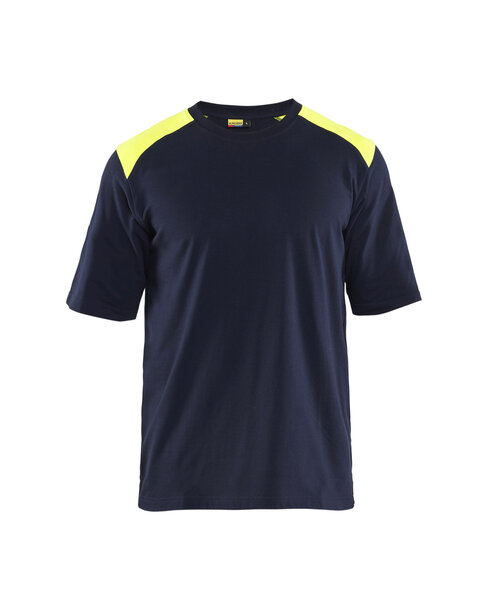 Flammhemmendes T-ShirtMarineblau/ High Vis Gelb