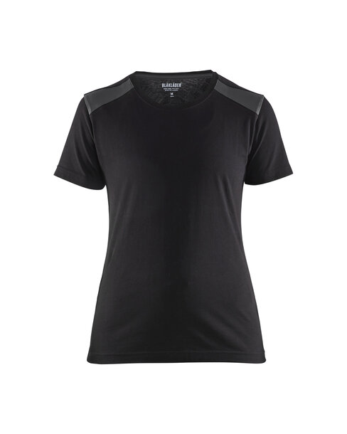Damen T-Shirt Schwarz/Dunkelgrau