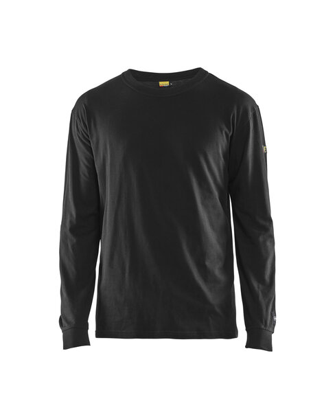 Flammschutz Langarm Shirt Schwarz