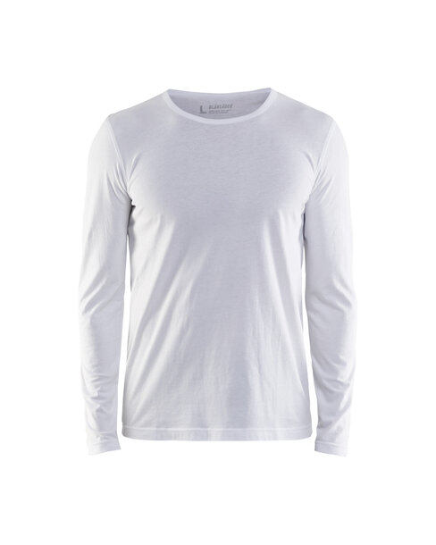 Langarm T-Shirt Weiß