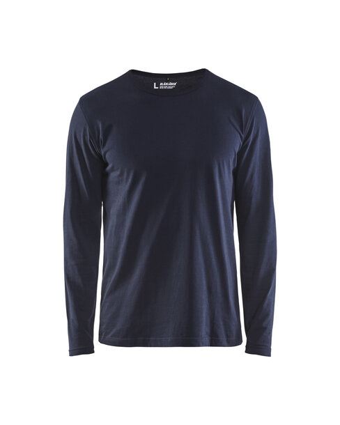 Langarm T-Shirt Dunkel Marineblau