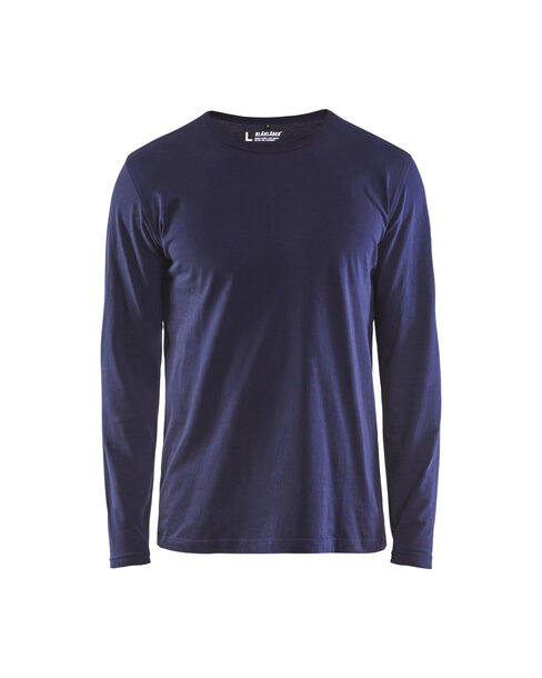 Langarm T-Shirt Marineblau