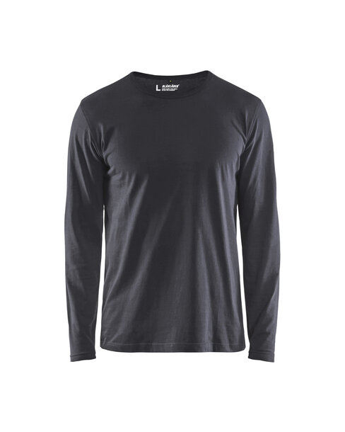 Langarm T-Shirt Mittelgrau