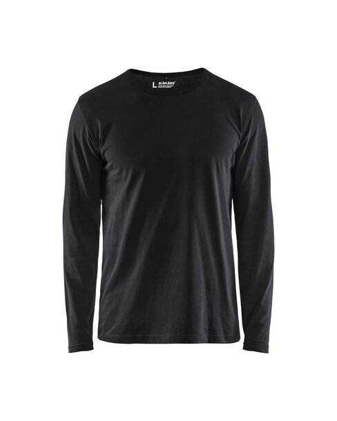 Langarm T-Shirt Schwarz