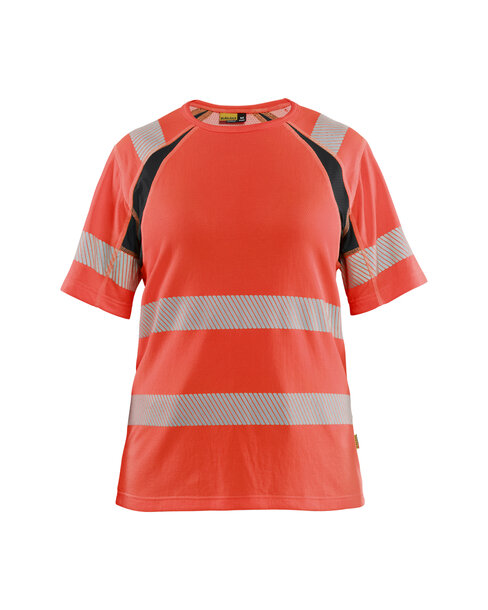 Damen High Vis T-Shirt High Vis Rot/Schwarz