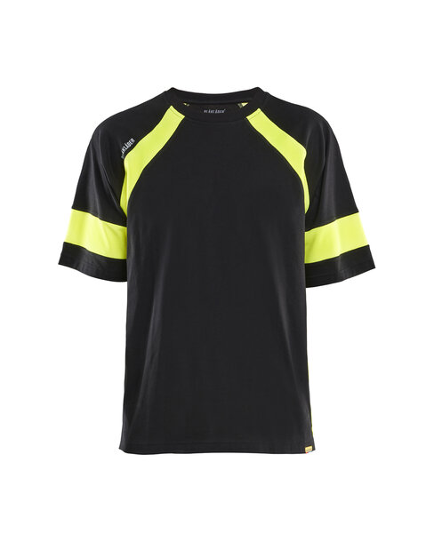 T-Shirt mit High Vis Schwarz/Gelb